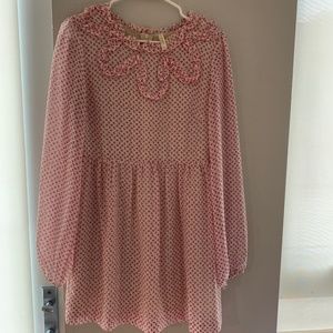 Ruffle Detail Tunic Blouse/Dress